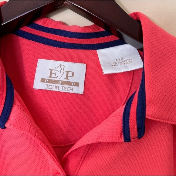 EP Pro Tour Tech Women's Pink Sleeveless Polo Golf Shirt Size Large - Picture 4 of 8